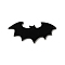 Halloween Opaque Acrylic Pendants, Bat, 28x62x2mm, Hole: 1.6mm