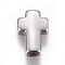 Tarnish Resistant 304 Stainless Steel Beads, Cross, Stainless Steel Color, 14x10x4mm, Hole: 2.5mm