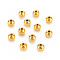 ABS Plastic Beads, Round, Golden Plated, 8x7.5mm, Hole: 1.8mm, about 1700pcs/500g