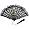 1Pc Plastic & Cloth Fans, Black, 490x27x27mm