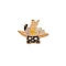 Alloy Enamel Pendants, Cat, Colorful, 25.6x31x1.2mm, Hole: 1.8mm