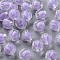 Transparent Acrylic Beads, Bead in Bead, Pumpkin, Lilac, 11x11.5mm, Hole: 2mm, about 122pcs/100g