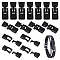 20 Sets Alloy Snap Lock Clasps, for Bracelet Making Findings, Electrophoresis Black, 34mm