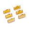 Ribbon Crimp Ends, Iron, Golden, 7mm long, 13mm wide, hole: 2mm