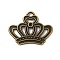 Tibetan Style Alloy Pendant Rhinestone Settings for Enamel, Crown Charms, Antique Bronze, Fit for 2mm Rhinestone, 18x23x2mm, Hole: 1.2mm