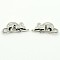 Alloy Animal Mouse Rat Charms Pendants, Nickel Free, Platinum, 18x8x3mm, Hole: 3x1mm