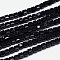 Faceted Cube Glass Bead Strands, Black, 5.5x5.5x5.5mm, Hole: 1mm, about 94pcs/strand, 20.4 inch