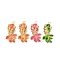 Brass Micro Pave Cubic Zirconia Pendants, Fish, Real 18K Gold Plated, with Enamel, Cadmium Free & Lead Free, Rack Plating, Long-Lasting Plated, Mixed Color, 29x15x11.5mm, Hole: 1.6mm