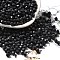 Baking Paint Glass Seed Beads, Bicone, Black, 4.5x4mm, Hole: 1.1mm, about 142pcs/10g
