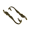 Tibetan Style Mermaid Alloy Bookmarks, Cadmium Free & Nickel Free & Lead Free, Antique Bronze, 121x32x3mm, Hole: 3mm, about 65pcs/1000g