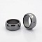 Magnetic Synthetic Hematite Finger Rings, Black, 18mm