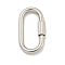 Non-Tarnish 304 Stainless Steel Screw Carabiner Lock Charms, for Necklaces Making, Quick Links, Oval, 31.5x16x3mm