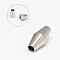 Tarnish Resistant 304 Stainless Steel Magnetic Clasps with Glue-in Ends, Bicone, Stainless Steel Color, 15x7mm, Hole: 3mm
