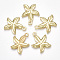 Alloy Pendants, Starfish/Sea Stars, Light Gold, 23x19x3mm, Hole: 1.8mm