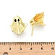 Серьги-гвоздики из латуни в виде призрака EJEW-B149-01G-02-5
