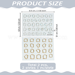 2 шт. 2 наклейки для дизайна ногтей&nbsp;MRMJ-LP0002-91