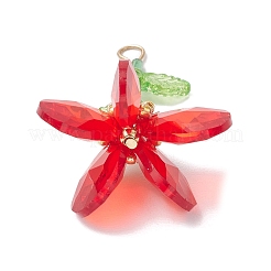 Подвески-цветы из стеклянных бусин ручной работы&nbsp;PALLOY-MZ00742-05