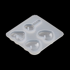 Силиконовые Молды для подвесок в форме сердца и ключей на тему Дня святого Валентина своими руками X1-DIY-G107-01