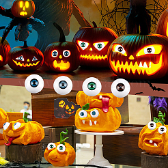 8шт. 4-х цветный акриловый глаз для поделок&nbsp;DOLL-GA0001-17B