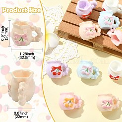 30шт. ваза из двухцветной смолы с рисунком вишни&nbsp;AJEW-CJ0001-77