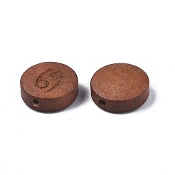 Деревянные бусины с лазерной гравировкой&nbsp;WOOD-S053-53G
