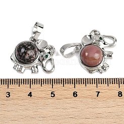 Природные подвески родонит&nbsp;G-I374-A-P02