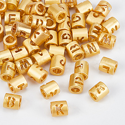 52 шт. 26-х стильные бусины из сплава с буквами&nbsp;FIND-OC0001-08G