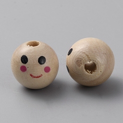 Набивные деревянные европейские бусины&nbsp;WOOD-WH0131-07