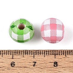 Бусины из дерева с рисунком «Скима» с пасхальным принтом&nbsp;WOOD-T033-04M