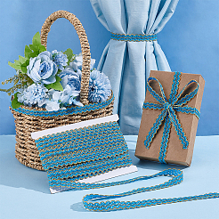 Волнистая кружевная лента из полиэстера и филиграни&nbsp;SENE-WH0003-32A