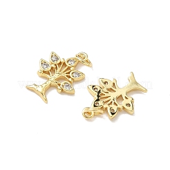 Подвески из латуни и прозрачного циркония&nbsp;KK-G536-18G