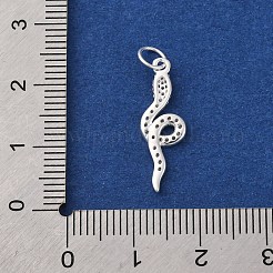 925 подвеска в виде змеи из стерлингового серебра с микропаве черного и прозрачного цвета STER-D304-04A-S