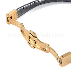 Ионное покрытие (ip) синтетические немагнитные гематитовые браслеты с бусинами для мужчин&nbsp;BJEW-E102-01G