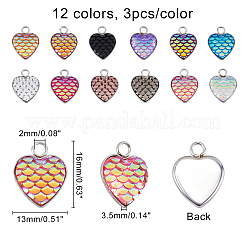 Подвески из непрозрачной нержавеющей стали 304&nbsp;STAS-FH0001-23P