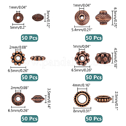 300 шт. 6 стиля бусины из сплава в тибетском стиле&nbsp;TIBEB-PH0004-98