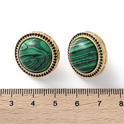 Полукруглые серьги-гвоздики из латуни с микропаве из кубического циркония&nbsp;EJEW-R215-01G