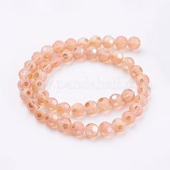 Стеклянные бусины с гальваническим покрытием &nbsp;EGLA-D032-M