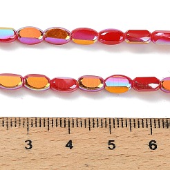 Гальванические непрозрачные стеклянные бусины&nbsp;EGLA-H112-06-HR04