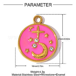 Подвески из нержавеющей стали 304 с эмалью&nbsp;STAS-OY008-98G