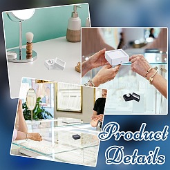 30 шт. 6 стиля квадратных коробок для хранения россыпью алмазов из АБС-пластика и акрила&nbsp;CON-WR0001-09