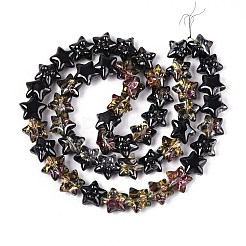 Стеклянные бусины с гальваническим покрытием &nbsp;EGLA-N020-01A