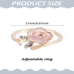 1 шт. сплав со стразами и эмалевыми манжетными кольцами&nbsp;RJEW-LP0010-12