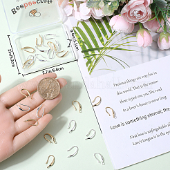 28 шт. 2-цветная стойка с покрытием из экологически чистой латуни для сережек-крючков&nbsp;KK-BBC0010-17