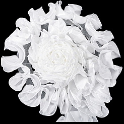 4.6~5 ярд полиэстерового атласного шифонового волнистого кружева&nbsp;OCOR-GF0003-53B