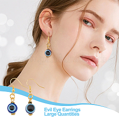 Набор для самостоятельного изготовления синих сережек от сглаза&nbsp;DIY-AR0002-85