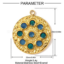 Подвески из нержавеющей стали 304 с эмалью&nbsp;STAS-OY003-14G