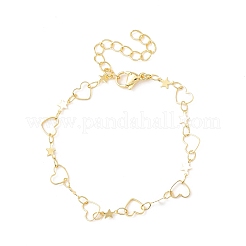 Браслеты из латунной цепочки для женщин&nbsp;BJEW-C140-11G