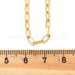 Латунные кабельные цепочки ожерелья для женщин и мужчин&nbsp;NJEW-F337-01G-01