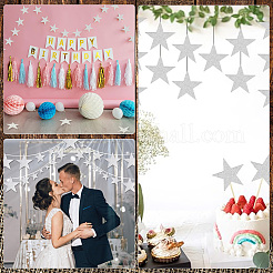 60 шт. бумажные блестящие звезды для украшения стены&nbsp;AJEW-SP0001-17B