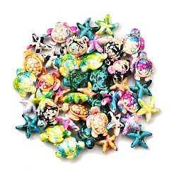 50 шт. 10 вида синтетических бирюзовых бусин&nbsp;G-FP0001-05